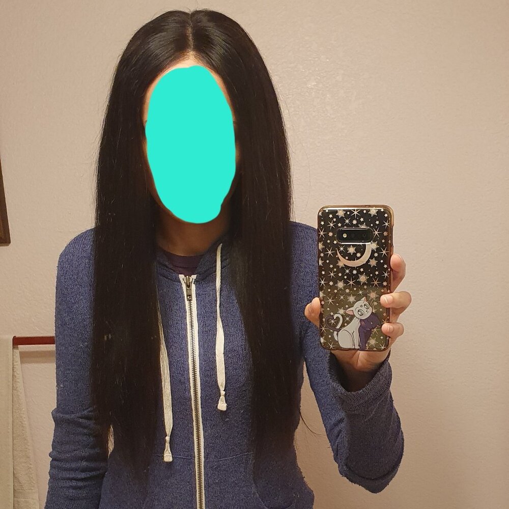 20-25" Pre Plucked Straight 13x6 HD Lace Front Human Hair Wig Black Middle Part